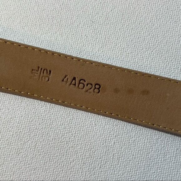 Brighton tan Crocodile belt with silver buckle ML 32 - Picture 5 of 6